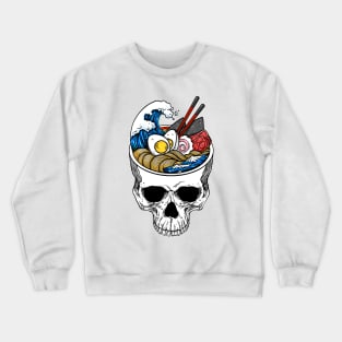 Kawaii Japanese Anime Skeleton Ramen Halloween Crewneck Sweatshirt